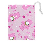 Cheer Bear Pink, Care, Care Bears, Cartoon Drawstring Pouch (4XL)