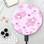 Cheer Bear Pink, Care, Care Bears, Cartoon Wireless Fast Charger(White)