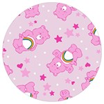 Cheer Bear Pink, Care, Care Bears, Cartoon Round Trivet