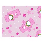 Cheer Bear Pink, Care, Care Bears, Cartoon Premium Plush Fleece Blanket (Large)