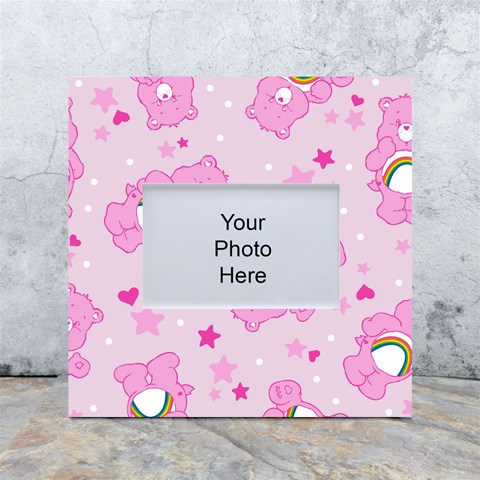 Cheer Bear Pink, Care, Care Bears, Cartoon White Box Photo Frame 4  x 6  from ArtsNow.com Front