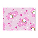 Cheer Bear Pink, Care, Care Bears, Cartoon Crystal Sticker (A4)