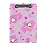 Cheer Bear Pink, Care, Care Bears, Cartoon A5 Acrylic Clipboard