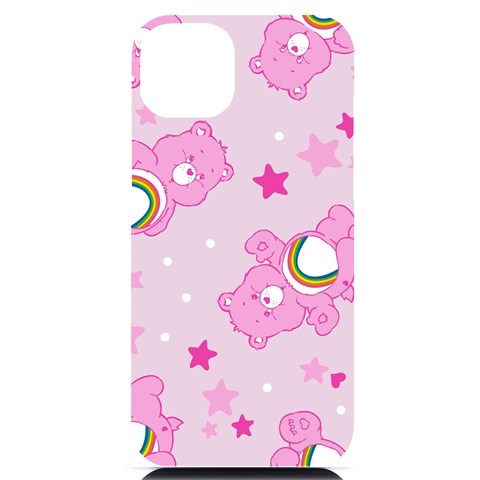 Cheer Bear Pink, Care, Care Bears, Cartoon iPhone 14 Plus Black UV Print Case from ArtsNow.com Front