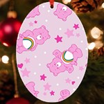 Cheer Bear Pink, Care, Care Bears, Cartoon UV Print Acrylic Ornament Oval