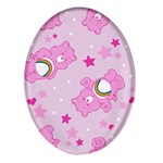 Cheer Bear Pink, Care, Care Bears, Cartoon Oval Glass Fridge Magnet (4 pack)