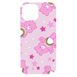 Cheer Bear Pink, Care, Care Bears, Cartoon iPhone 15 Black UV Print PC Hardshell Case