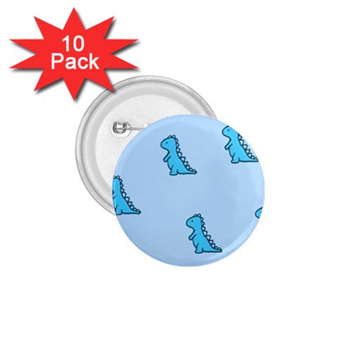 Dinosaur , Cute, Pastel, 1.75  Buttons (10 pack) from ArtsNow.com Front