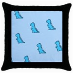 Dinosaur , Cute, Pastel, Throw Pillow Case (Black)