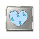 Dinosaur , Cute, Pastel, Mega Link Heart Italian Charm (18mm)