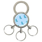 Dinosaur , Cute, Pastel, 3-Ring Key Chain