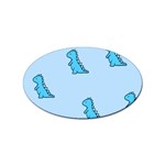 Dinosaur , Cute, Pastel, Sticker (Oval)