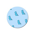 Dinosaur , Cute, Pastel, Magnet 3  (Round)