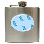 Dinosaur , Cute, Pastel, Hip Flask (6 oz)