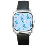 Dinosaur , Cute, Pastel, Square Metal Watch