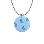 Dinosaur , Cute, Pastel, 1  Button Necklace