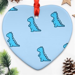 Dinosaur , Cute, Pastel, Heart Ornament (Two Sides) from ArtsNow.com Front