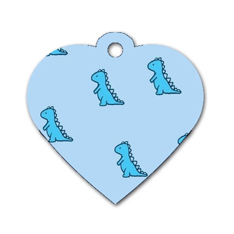 Dinosaur , Cute, Pastel, Dog Tag Heart (One Side) from ArtsNow.com Front