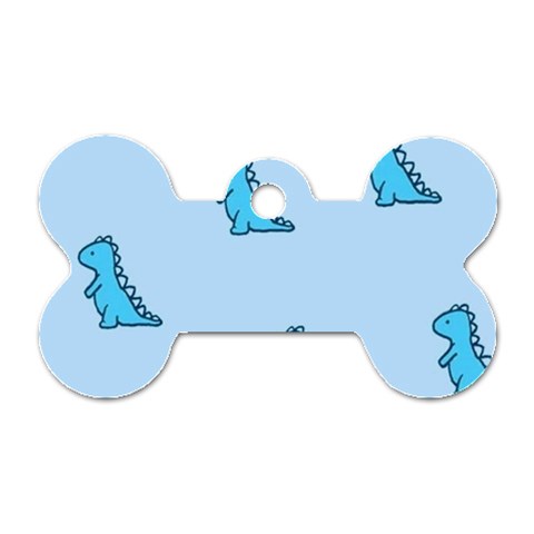 Dinosaur , Cute, Pastel, Dog Tag Bone (Two Sides) from ArtsNow.com Front