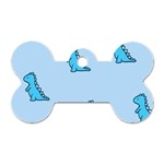 Dinosaur , Cute, Pastel, Dog Tag Bone (Two Sides)