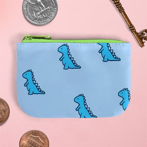 Dinosaur , Cute, Pastel, Mini Coin Purse from ArtsNow.com Front