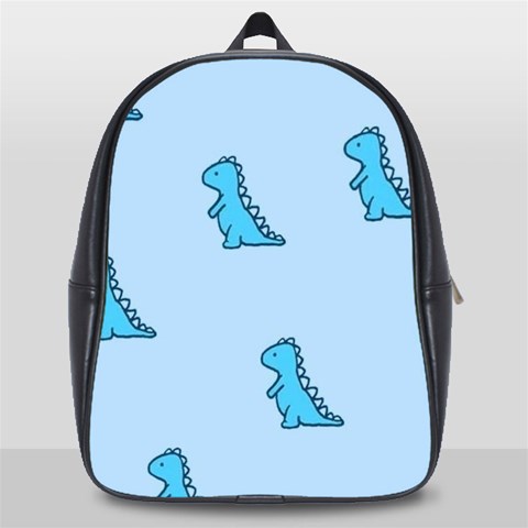 Dinosaur , Cute, Pastel, School Bag (Large) from ArtsNow.com Front