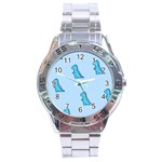 Dinosaur , Cute, Pastel, Stainless Steel Analogue Watch