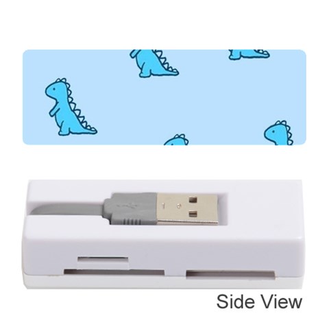 Dinosaur , Cute, Pastel, Memory Card Reader (Stick) from ArtsNow.com Front