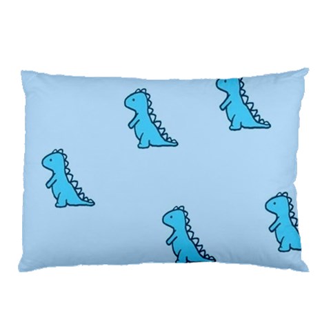 Dinosaur , Cute, Pastel, Pillow Case (Two Sides) from ArtsNow.com Back