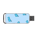 Dinosaur , Cute, Pastel, Portable USB Flash (One Side)