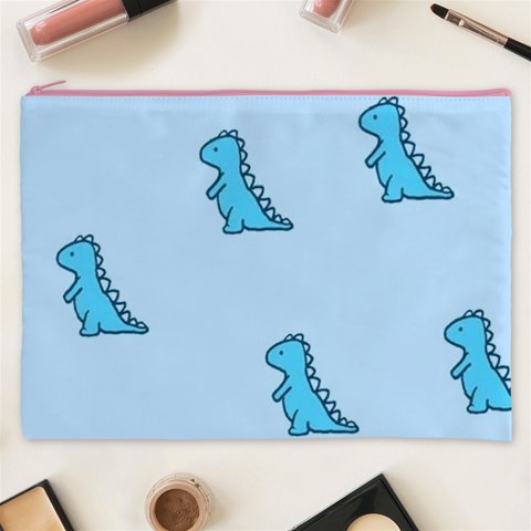 Dinosaur , Cute, Pastel, Cosmetic Bag (XXXL) from ArtsNow.com Front