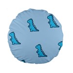 Dinosaur , Cute, Pastel, Standard 15  Premium Round Cushions