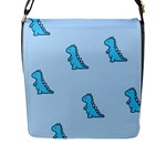 Dinosaur , Cute, Pastel, Flap Closure Messenger Bag (L)