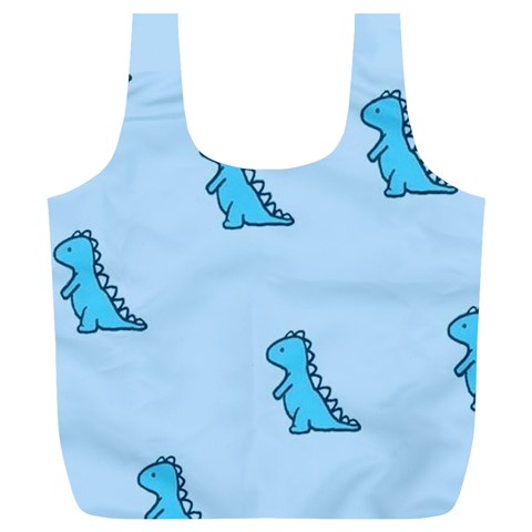 Dinosaur , Cute, Pastel, Full Print Recycle Bag (XL) from ArtsNow.com Front