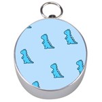 Dinosaur , Cute, Pastel, Silver Compasses