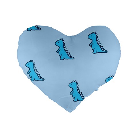 Dinosaur , Cute, Pastel, Standard 16  Premium Flano Heart Shape Cushions from ArtsNow.com Front