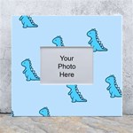 Dinosaur , Cute, Pastel, White Wall Photo Frame 5  x 7 