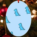 Dinosaur , Cute, Pastel, UV Print Acrylic Ornament Oval