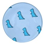 Dinosaur , Cute, Pastel, Round Glass Fridge Magnet (4 pack)