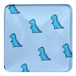 Dinosaur , Cute, Pastel, Square Glass Fridge Magnet (4 pack)