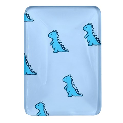 Dinosaur , Cute, Pastel, Rectangular Glass Fridge Magnet (4 pack) from ArtsNow.com Front