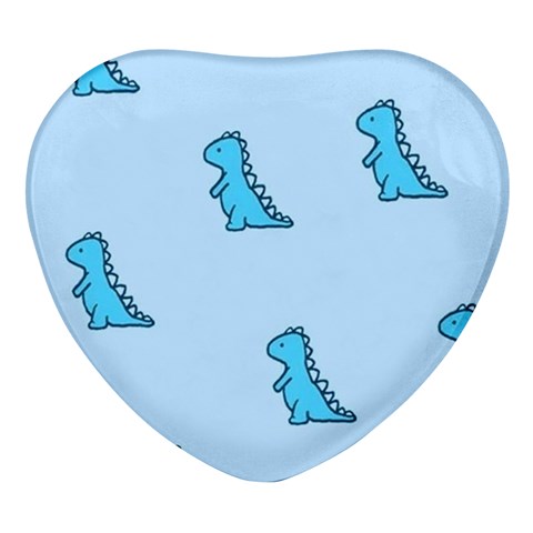 Dinosaur , Cute, Pastel, Heart Glass Fridge Magnet (4 pack) from ArtsNow.com Front