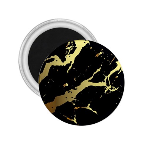 Marble Black, Kiss, Gold, Pretty 2.25  Magnets from ArtsNow.com Front