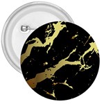 Marble Black, Kiss, Gold, Pretty 3  Buttons