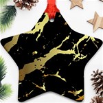 Marble Black, Kiss, Gold, Pretty Ornament (Star)