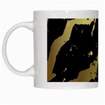 Marble Black, Kiss, Gold, Pretty White Mug