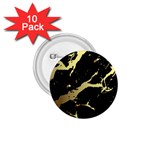 Marble Black, Kiss, Gold, Pretty 1.75  Buttons (10 pack)