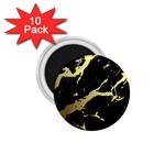 Marble Black, Kiss, Gold, Pretty 1.75  Magnets (10 pack) 