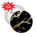 Marble Black, Kiss, Gold, Pretty 2.25  Buttons (10 pack) 