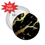 Marble Black, Kiss, Gold, Pretty 2.25  Buttons (100 pack) 